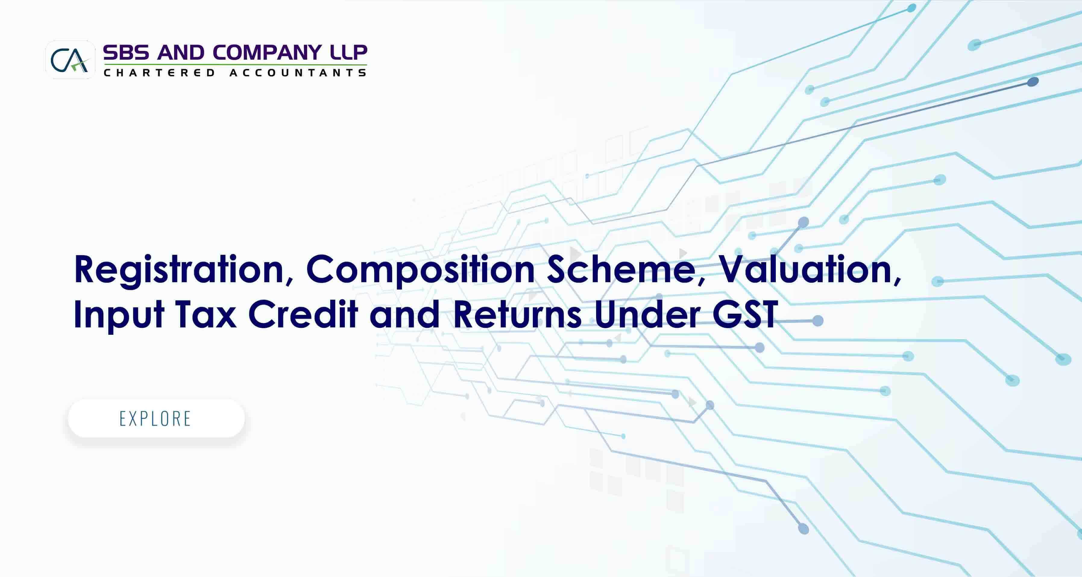 Registration, Composition Scheme, Valuation, Input Tax Credit and Returns Under GST