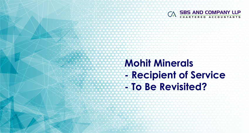 Mohit Minerals - Recipient of Service